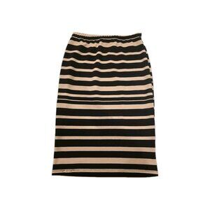 Beige & Black Striped Large Skirt